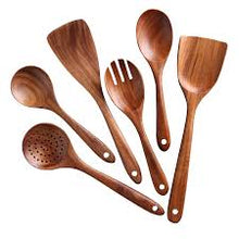 Load image into Gallery viewer, Wooden Utensils Set